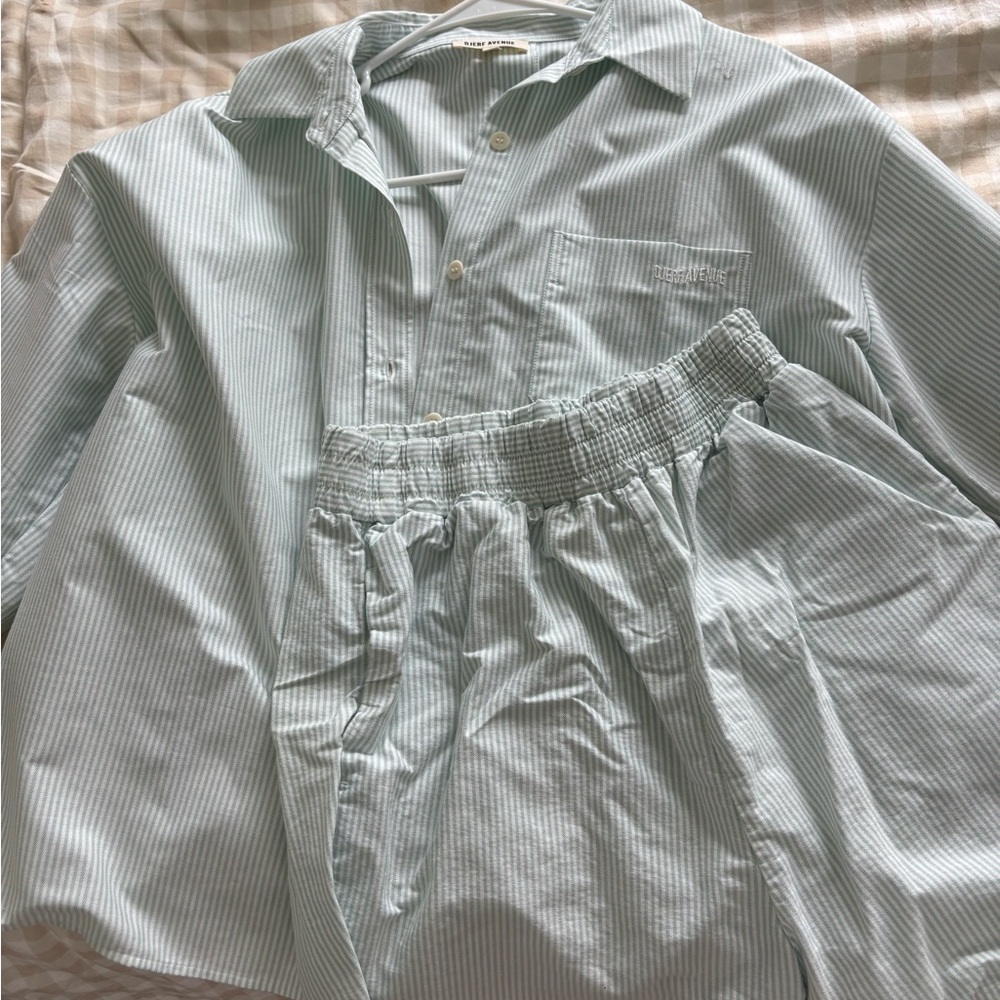 Djerf Avenue Breezy Set Green Stripe